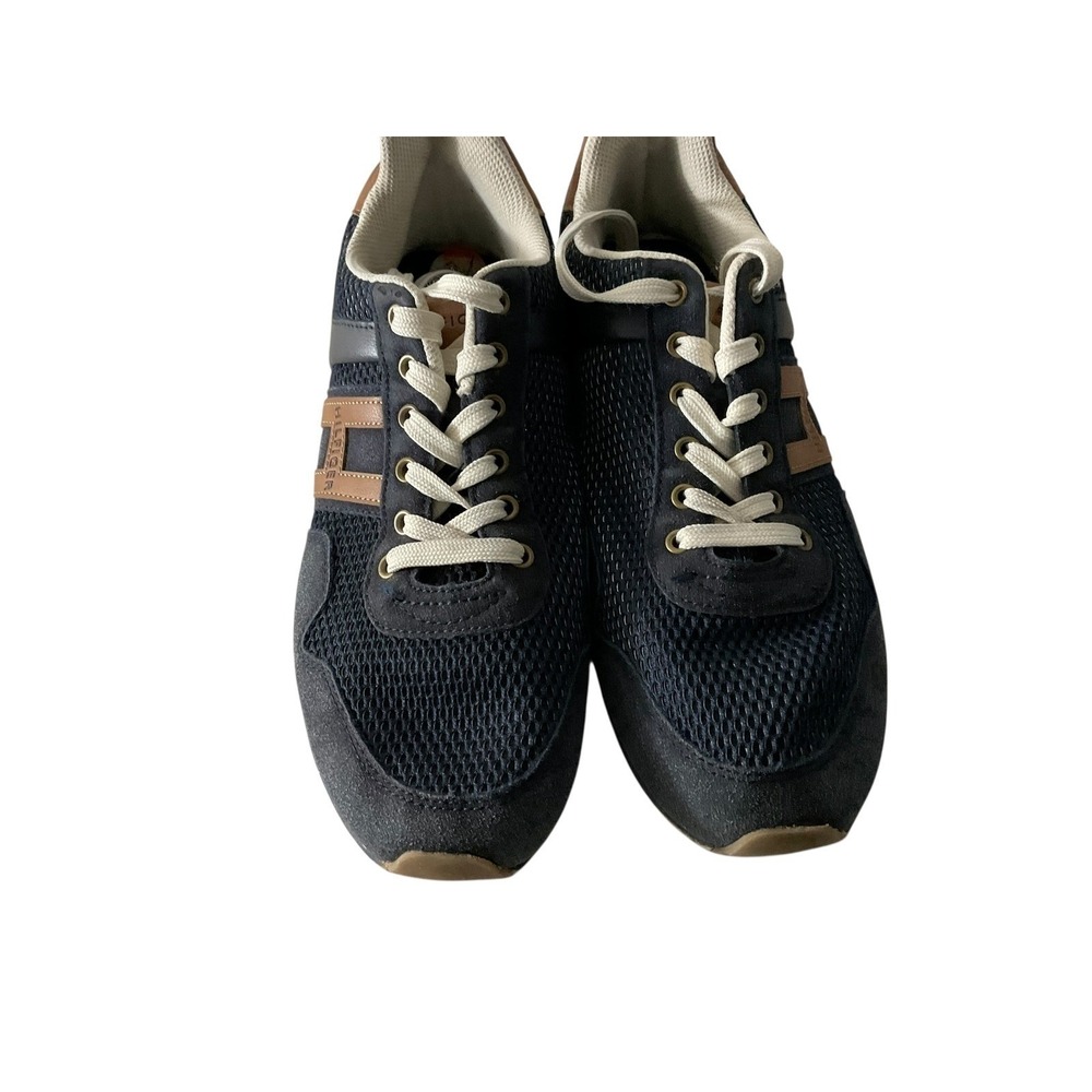Tommy Hilfiger Mens Valen 2 Navy Blue Cognac Mesh Suede Sneakers TMVALEN2-M 9.5 - Picture 10 of 13